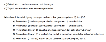 Contoh Soal Tpa Sebab Akibat Rismax