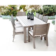 Made of pvc, the back and seat provide extra comfort. Sunset West Laguna Modern Taupe Grey Aluminum Rectangular Outdoor Dining Table Modern Outdoor Dining Outdoor Tables And Chairs Outdoor Dining Furniture