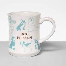 15oz Stoneware Dog Person Diner Mug White Opalhouse Target