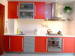 A bright atmosphere is achieved in the kitchen with a light color floor. Red Kitchen Cabinets Pictures Options Tips Ideas Hgtv