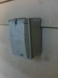 The most common light switch box material is metal. How Do I Install An Outdoor Receptacle Box On Vinyl Siding Home Improvement Stack Exchange