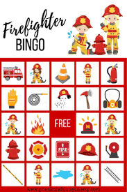 Bingo Cards For Kids Firefighter Party Bingo Cards Birthday Game Fire Truck Party Etsy In 2020 Truck Games For Kids Bingo Cards Bingo