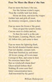 Fear No More The Heat O The Sun William Shakespeare Poems Haiku Poems Poems Beautiful