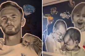 Inside James Maddison's personalised private box at Tottenham with  incredible mural
