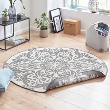 Teppiche jetzt online bestellen moderne & klassische designs gemustert & einfarbig teppiche in 60 x 110 cm, 120 x 170 cm, 200 x 290 cm & mehr paypal rechnung. Wendeteppich Rund Madrid Grau Creme In Outdoor Ebay