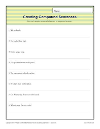 Compund Sentence Worksheet 1st Through 3rd Grade Compound Sentences Complex Sentences Worksheets Simple Sentences Worksheet