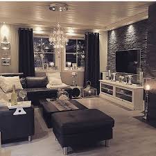 Black Accent Wall Living Room Tv Love This Living Room Cozy And Stylish Home Living Room Designs Luxury Living