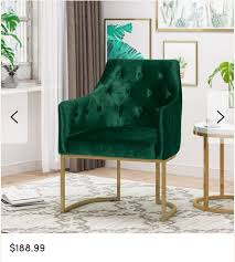 Poynor Modern Tufted Glam Accent Armchair Accent Chairs Modern Home Furniture Velvet Cushions