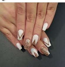 After all, women have been adding artificial length to their nails since the days of ancient egypt. Acrylic Nail Designs White And Gold Nail And Manicure Trends