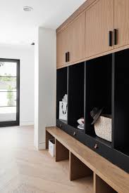 Please contact us through our booking form if you. Modern Black And Walnut Drop Zone Mudroom Design Modern Mudroom Home