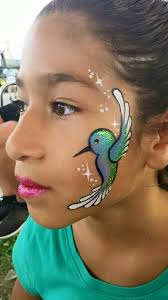 Hummingbird Face Painting.