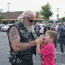 Wild - The autistic boy grabbed my leather vest and screamed for forty  minutes straight while his mother tried desperately to pry his fingers off  me in the McDonald's parking lot. I'm