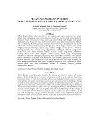 Check spelling or type a new query. Pdf Perancangan Desain Interior Pusat Seni Rupa Kontemporer Connex Di Bandung