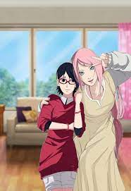 Sakura and Sarada Uchiha | Sasuke Uchiha | Mother and Daughter | Mama and  Sarada | Uchiha | Boruto | Naruto | Karakter naruto, Pemandangan