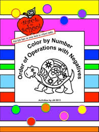 Start students off with familiar concepts of division, multiplication, addition and subtraction before adding parentheses and exponents. Order Of Operations Color By Number Worksheets Teaching Resources Tpt