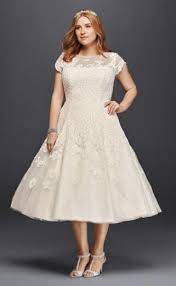 Plus Size Tea Length Wedding Dress Davids Bridal Wedding Dresses Tea Length Wedding Dress Short Wedding Dress
