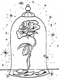Coloring page of a beautiful forest in the country. Magic Rose In Beauty And The Beast Coloring Page Free Printable Coloring Pages For Kids