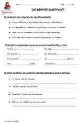 « l'intérêt pour l'élève, du ce2 au cm2, est de pouvoir. Exercice Adjectif Qualificatif Ce1 Pdf