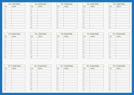 73 Great Images Of Free Printable Wedding Seating Chart
