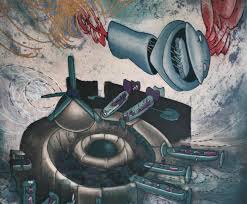 Roberto Matta. One of the first major names in the surrealist movement from  it's very early days. He brought so much vivid visual concepts that evolved  the form in a very important