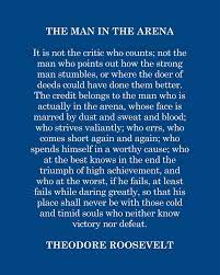 The man in the arena, theodore roosevelt. Amazon Com The Man In The Arena Theodore Roosevelt Quote Unframed Poster Or Print Handmade