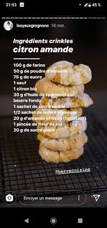 Epingle Par Brigitte Ogier Collin Sur Dessert En 2020 Crinkles Citron Poudre Amande Citron Bio