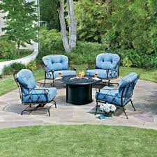 Woodard Derby Wrought Iron Fire Pit Chat Set Wd Derby Set1 Outdoor Furniture Sets Fire Pit Chat Set Fire Pit Backyard