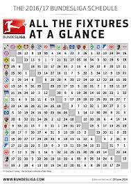 Bundesliga 2016/2017 page and find many useful statistics with chart. Bundesliga English On Twitter Download Your Own 2016 17 Bundesligaschedule Wallchart Go To Https T Co Oo28stehw1 Backtobundesliga