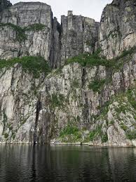 Hanging on to the cliff edge with only four fingers and. Low Angle View Of Cliff Preikestolen Photograph By Panoramic Images