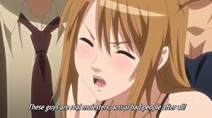 Crimson Girls 2 - Busty anime girl is fucked on train by pervert gang |  HentaiSmile.com