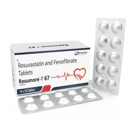 Rosumore F 67 Tablet (Fenofibrate 67 mg + Rosuvastatin 5 mg Tablet)