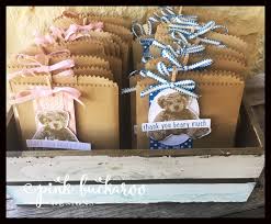 Baby Bear Baby Shower Treat Bags Pink Buckaroo Designs