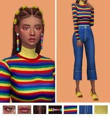 Eyeshadow Lips Hair Earrings Undershirt Top Pants Shoes Ilkup Waekey Renorasims Catplnt Kittenplnt Dee Sims 4 Dresses Sims 4 Sims 4 Toddler