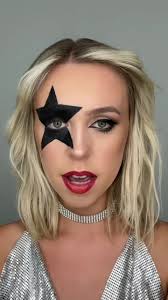KISS inspired makeup🎸🖤 #makeup #kiss #kissmakeup