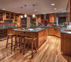 22 Impressive Kitchen Lighting Fixtures Photo Gallery Contemporary Wood Kitchen Wood Floor Kitchen Contemporary Kitchen