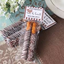 Personalized Bridal Chocolate Covered Pretzel Sticks Food Wedding Favors Chocolate Covered Pretzels Wedding Favor Chocolate Wedding Favors