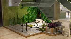 Decorations Accessories Interior Inspiring Minimalist Interior Garden Design With White Stone Walk Way Plu Interior Garden Indoor Zen Garden Home Garden Design