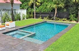 Likewise, you may want a curved pool, but your yard may have only enough space for a square pool. Swimming Pool Decks Using Grass Lawns In Photos Inground Pool Landscaping Backyard Pool Landscaping Pools Backyard Inground