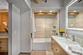 Bath enclosures come in many designs as well as colours and usually do not necessarily must contain shower heads or complete standing showers. Modern Spa Condo Bathroom Crystal Cabinets