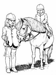 This scene of the mythical west to color will… Horseback Riding Girl Riding Horse Coloring Pages