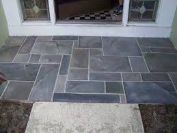 Mural Wizard Faux Slate Walkway Painted On Concrete Slate Walkway Painting Concrete Painted Patio