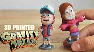 Gravity Falls: Dipper and Mabel 3D printed! - YouTube