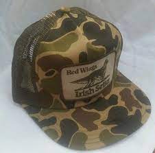 Vtg Red Wings Irish Setter Shoes Mesh Snapback Trucker Hat Cap Patch Usa Made Country Vintage Camo Hunting Dadgift Trucker Hat Hats Camo Hats