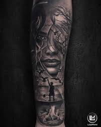 Best Black And Grey Realism Tattoo Artists In The World Surrealistic And Realistic Tattoo Composition Info Luigimansi It Instagram Luigimansitattoo In Full Sleeve Tattoos Sleeve Tattoos Realistic Tattoo Sleeve
