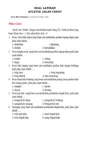 Oct 07, 2020 · s oal penjas kelas 11 semester 2 lempar lembing ini sudah dilengkapi beserta kunci jawaban lks penjaskes kelas 11 semester 2 kurikulum 2013. Soal Latihan Atletik Jalan Cepat Worksheet