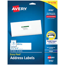 Home decorating style 2021 for avery label template 5162, you can see avery label template 5162 and more pictures for home interior designing 2021 220182 at resume example ideas. Avery Easy Peel White Inkjet Address Labels 8161 1 X 4 Box Of 500 Zerbee