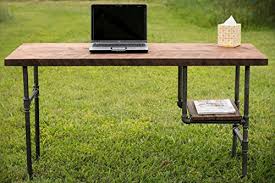 449 343 просмотра 449 тыс. Reclaimed Wood Desk Table Rustic Solid Oak W 28 Black Iron Pipe Legs Driftwood Furnitures