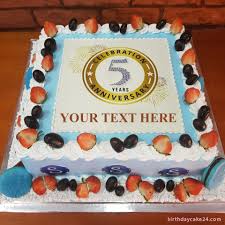 Explore cake designs & cakes for anniversary with same day, midnight delivery ! Create Happy Anniversary Cake With Name Edit