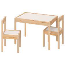 Kidkraft railway express train set & table train table & set, mutli. Latt Children S Table And 2 Chairs White Pine Ikea