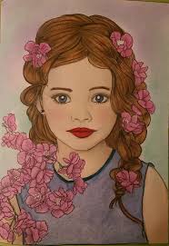 Finished my picture book is pop manga coloring book by Camilla d'errico  Sanjoki alcohol markers Uni ball gel pen Neocolor 2 Prismacolour pencils